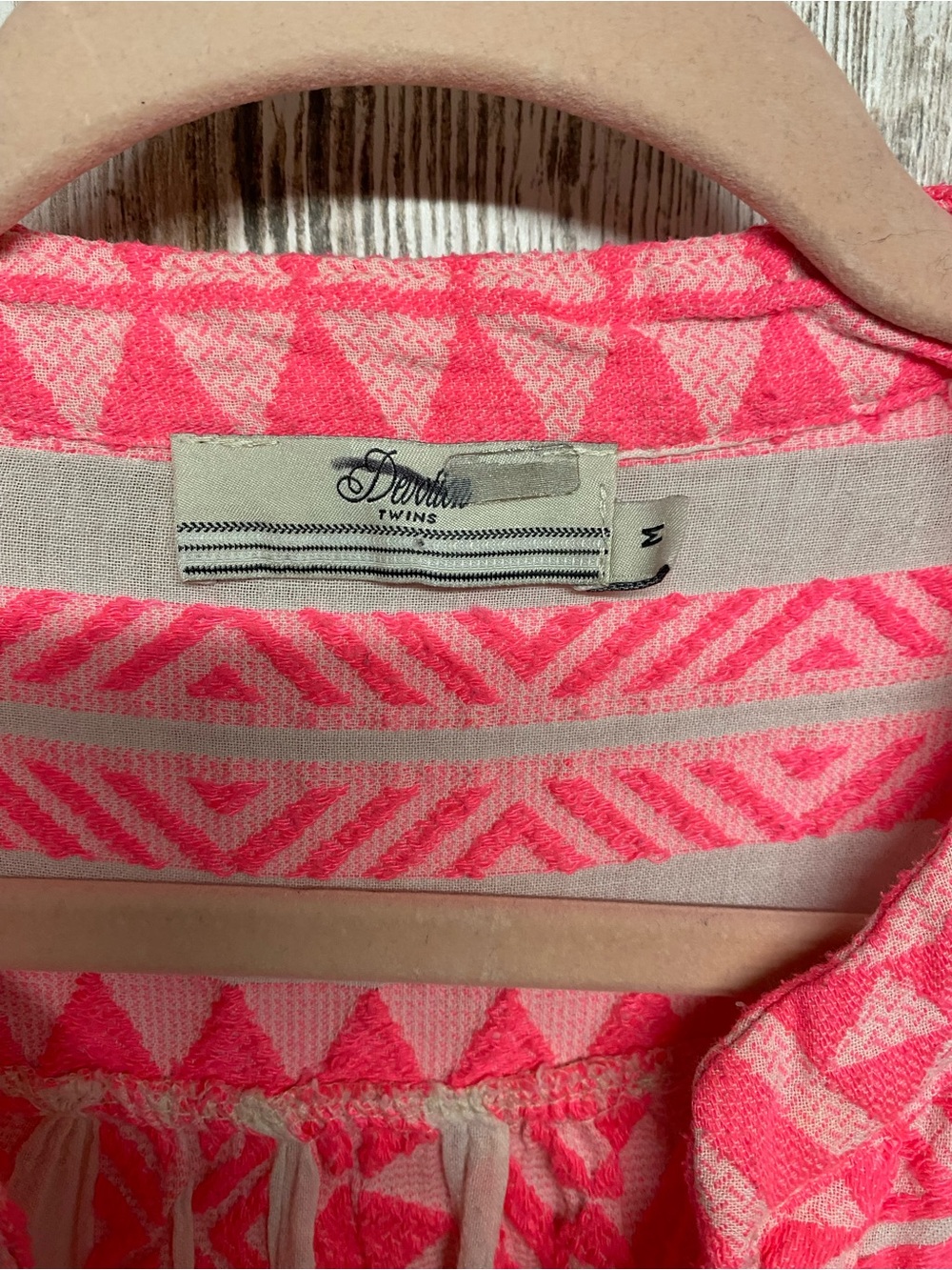 Devotion TWINS Pink Patterned V-Neck Tiered Mini Dress - Picture 6 of 12